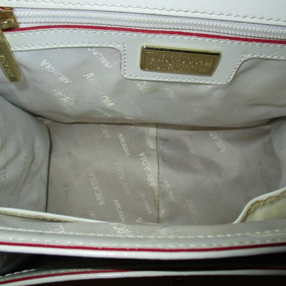 ARCADIA White Patent Leather Handbag